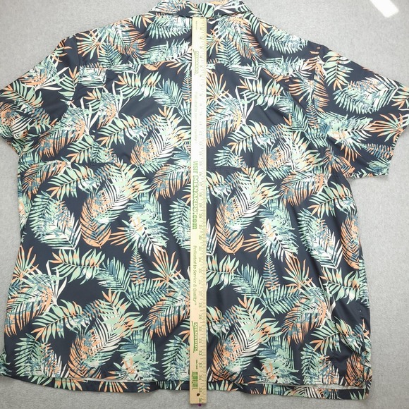 Columbia PFG Shirt Mens 5X Blue Tropical Palm Print Short Sleeve Fishing - Picture 7 of 12